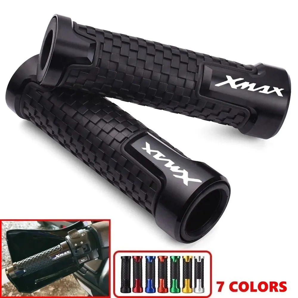 Motorcycle Handlebar Grips CNC Rubber Hand Thruster Grips For YAMAHA X-MAX XMAX 125 250 300 xmax125 xmax300 XMAX250 2017-2021