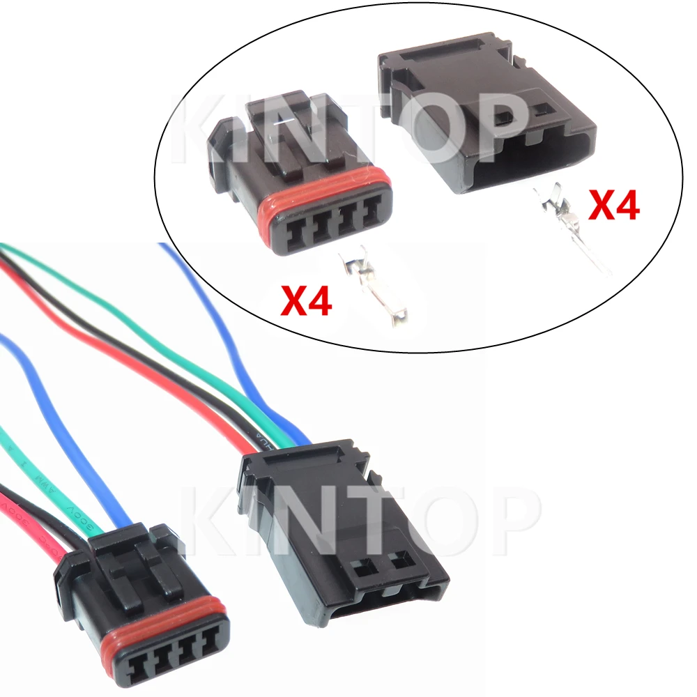 1 Set 4 Pins Auto Rearview Mirror Panel Heating Plug With Wires AC Assembly MX19004S51 MX19004P51 Car Electric Wiring Socket