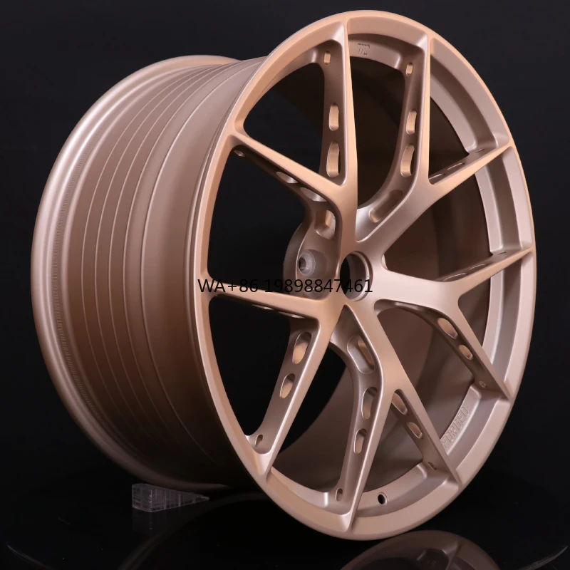 

20 Inch Forged Modified Wheel Rims Auto Parts Bronze Black Hole Design 40mm Offset 98mm Compatible for