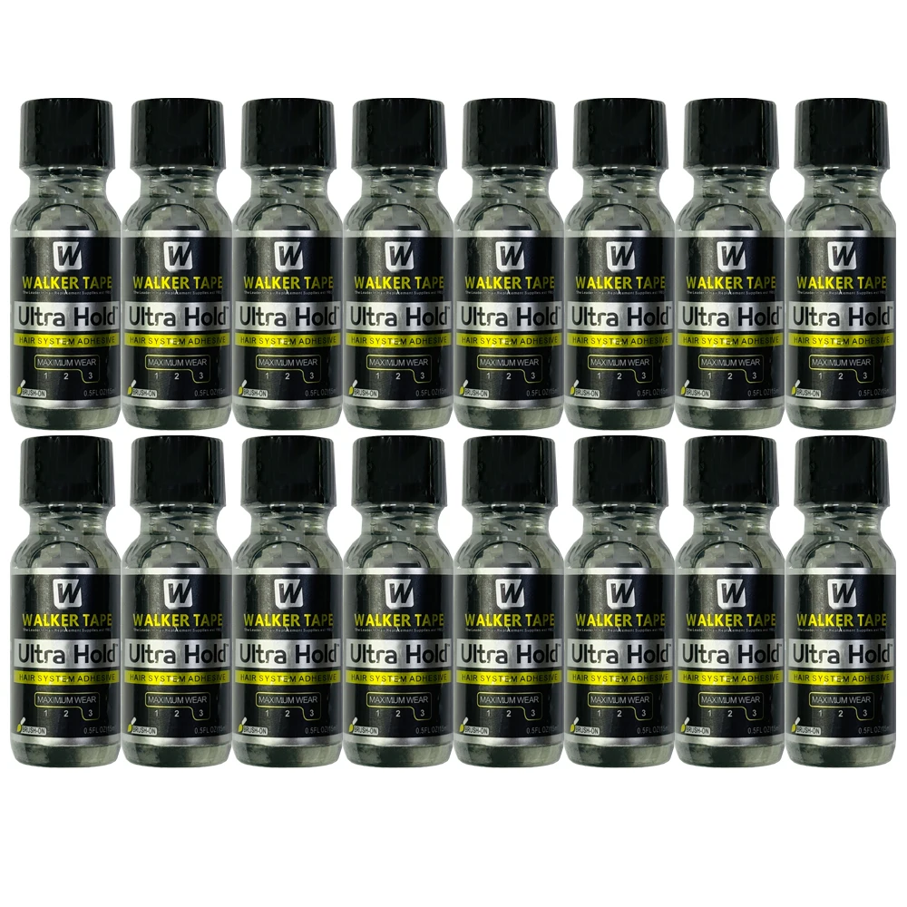 

20 шт. клея для париков и накладок на основе кружевной основы, 15 мл/0,5 унции, сверхпрочный клей для систем крепления волос