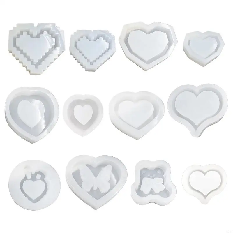 

A9BF Clear Cartoon Silicone Molds Resin Casting Shaker Mold Resin Epoxy Molds for DIY Crafts Pendant Jewelry Making