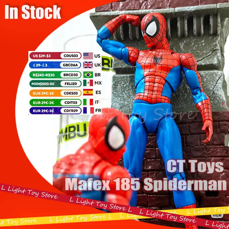 Ct Toys nueva figura de Spiderman Mafex 185 Miles Morales 2099 disfraz clásico Spider-Man figura de acción Anime Mafex185 estatuilla de juguete