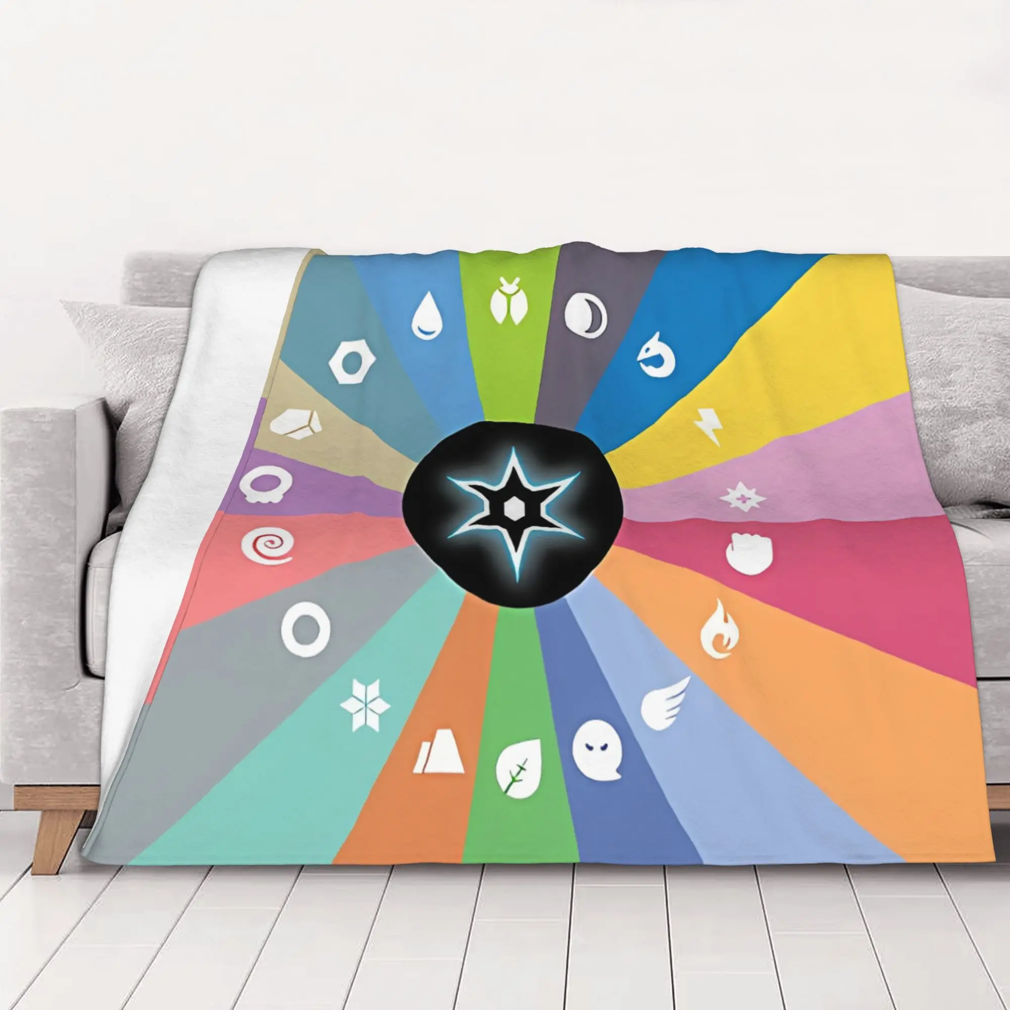 1PC Terastallization Symbols MTG Home Room Decorations Winter Blankets For Adults Bedding Home Interior Sofa Knee