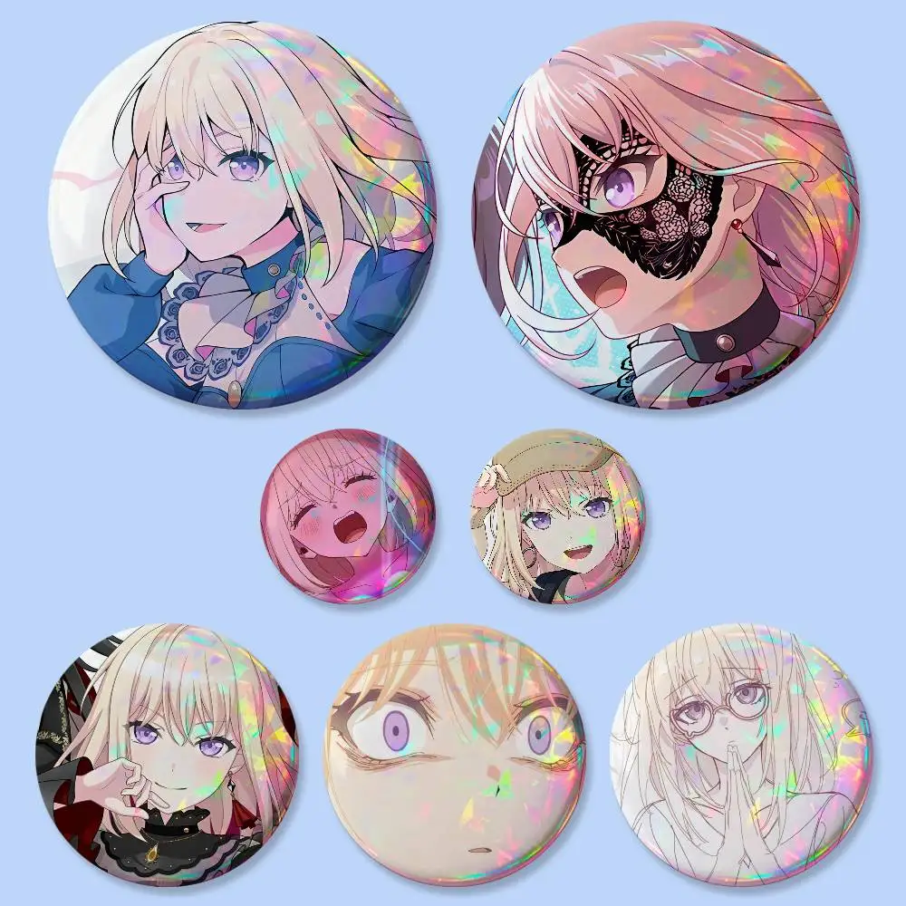 Misumi Uika BanG Dream Anime Badges 25 32 44 58 75 Mm Round Cosplay Pin Bag Decor Fans Collect Friends Gifts Brooch Souvenir