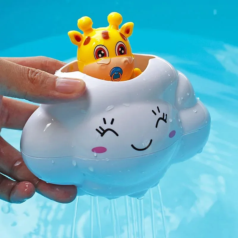 Baby Bath Toy, Bathing Cute Swimming Water Spraying Clouds Shower Bath Toy For Kids Water Playing Toy image 4