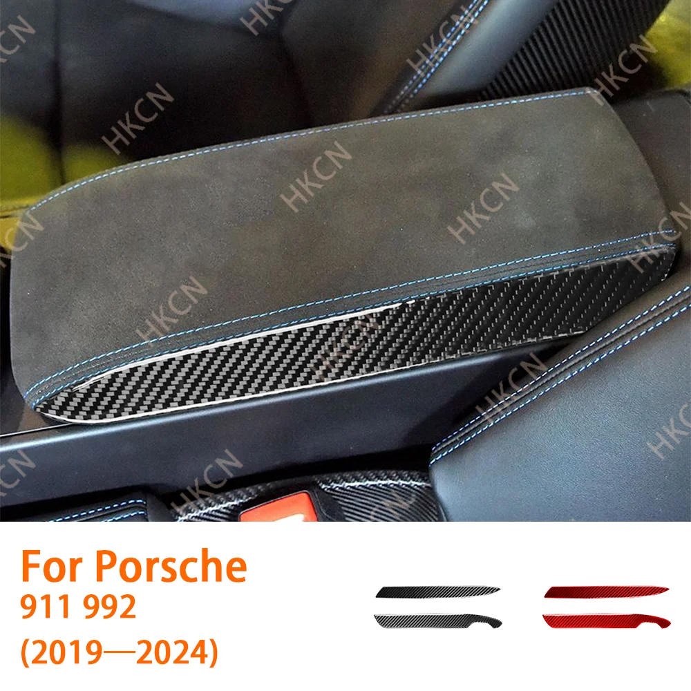 

HKCN For Porsche 911 992 2019—2023 Carbon Fiber Center Console Sides Panel Car Interior Accessories Cover Trim Modified Sticker