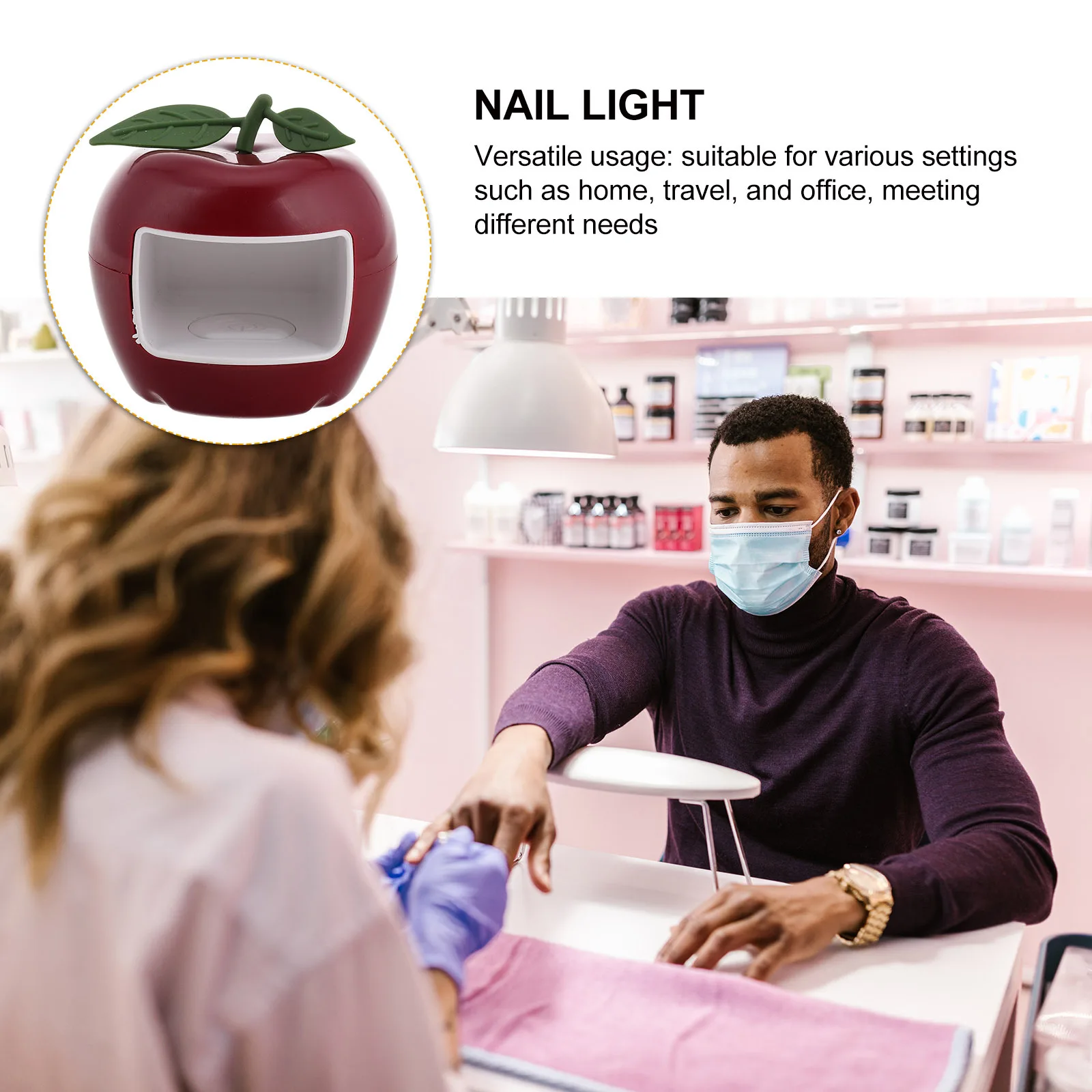 เครื่องอบเล็บ LED พกพาขนาดเล็กแบบ USB สำหรับทำเล็บแห้งเร็ว เหมาะสำหรับการเดินทาง ใช้กับเจลขัดเงา เครื่องอบเล็บขนาดเล็กแบบ USB ไฟ LED สำหรับเล็บ