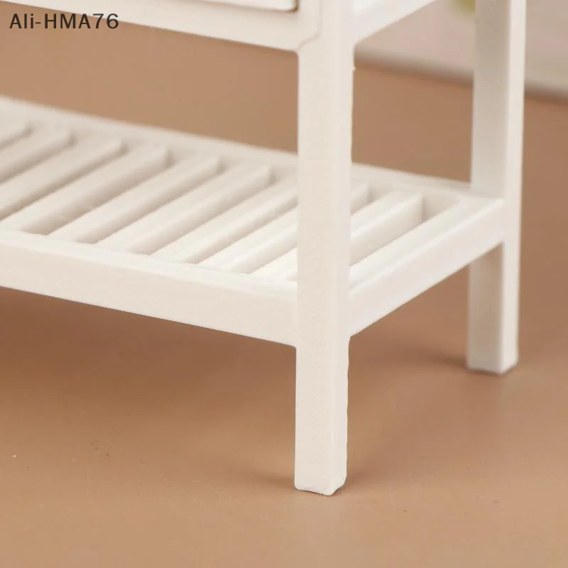 

（HMA76)1Pc 1/12 Dollhouse Miniature Furniture Plastic Bathroom Sink Cabinet Toy For Children Dollhouse Decoration Accessories