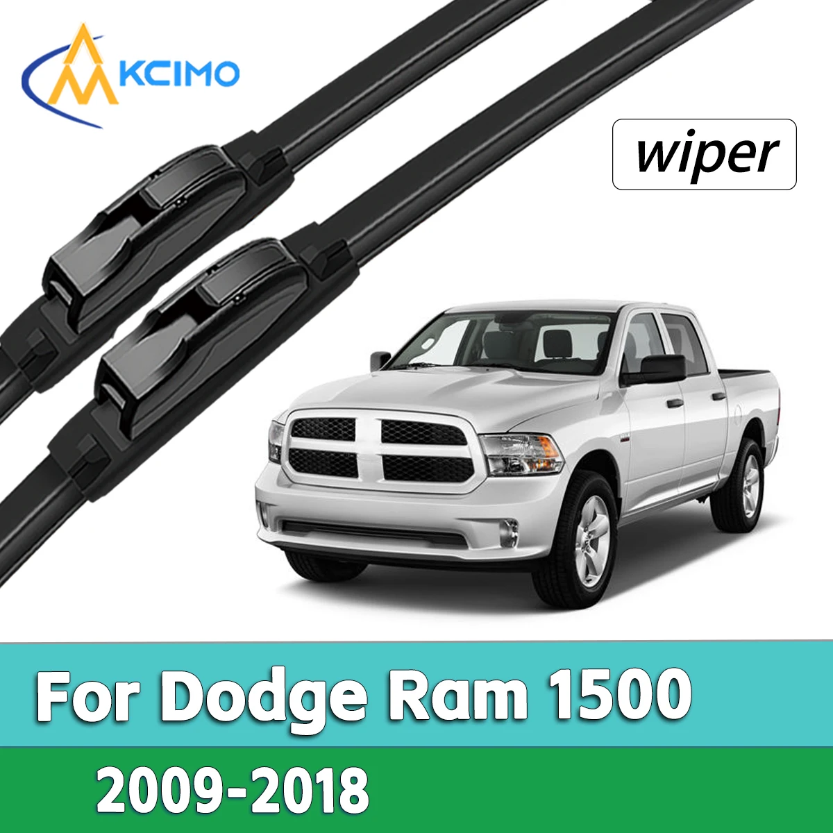 Vehicle Front Wiper Blades For Dodge Ram 1500 2009-2018 Front Windshield Wiper Soft Rubber Frameless