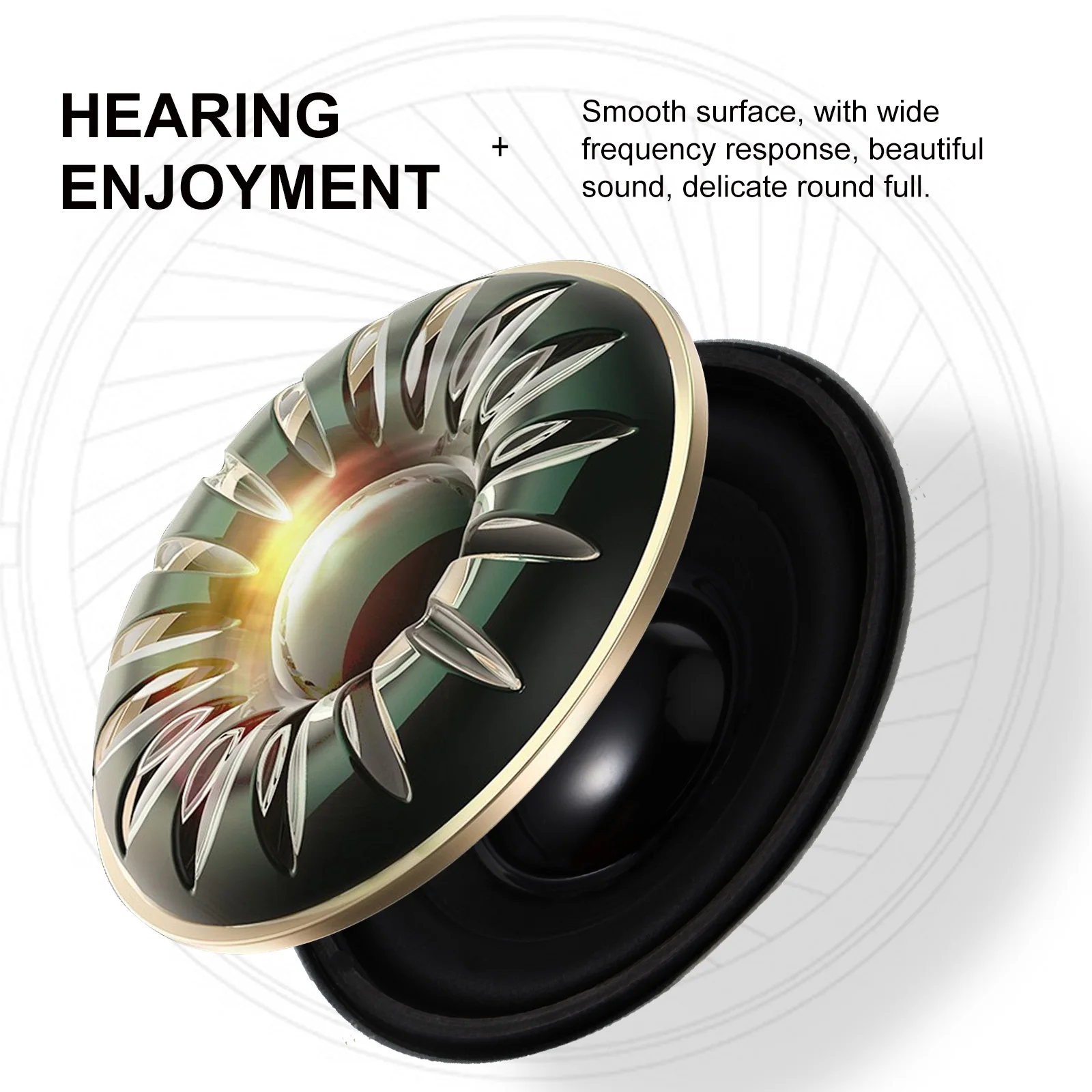 

2pcs Woofer Core Speaker Mini Full Frequency Ultra Thin Square Magnet Round Long Lasting Wide Frequency Response High Quality