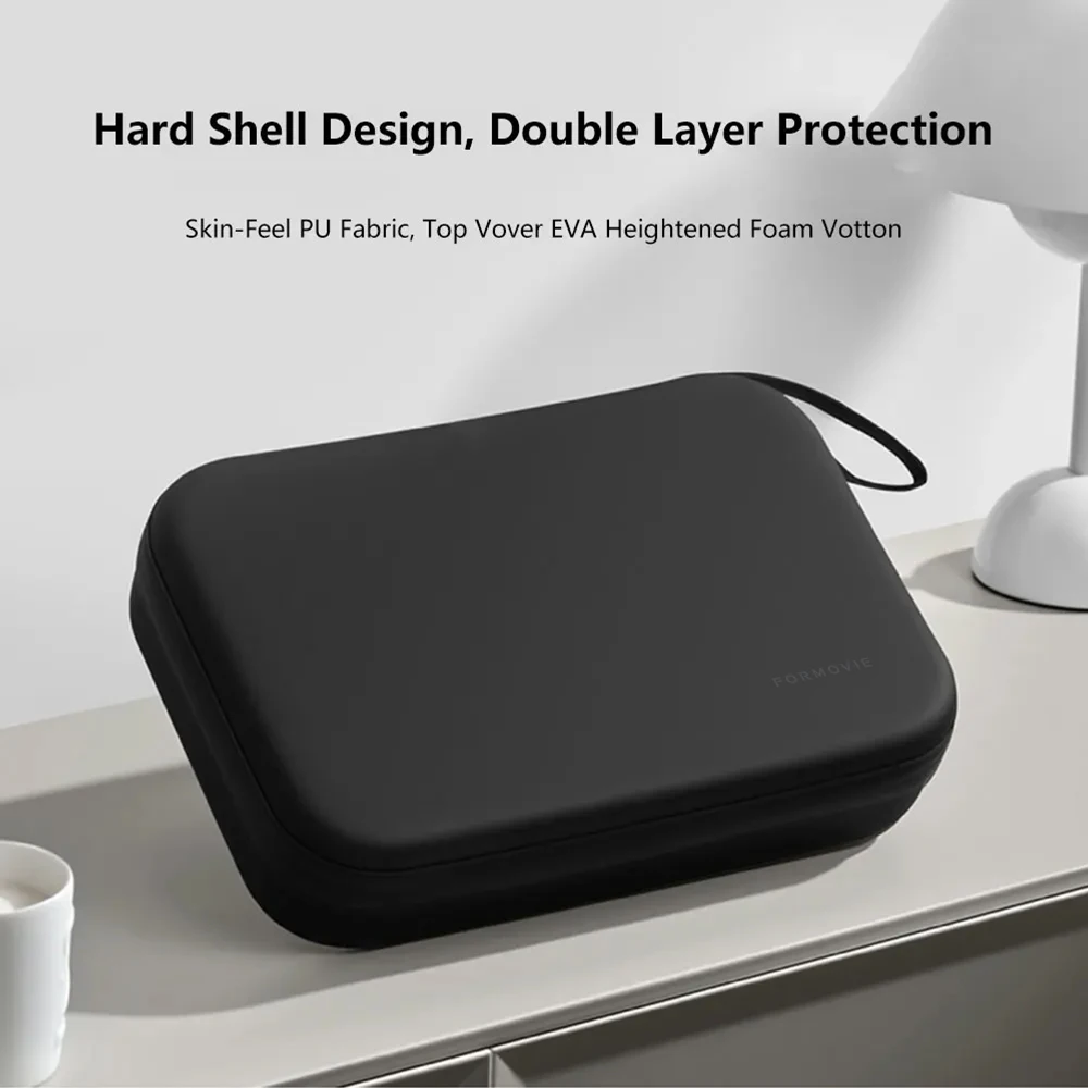 formovie-s5専用収納バッグ、マットブラックの質感、持ち運びに便利な保護機能、ミニプロジェクターに最適