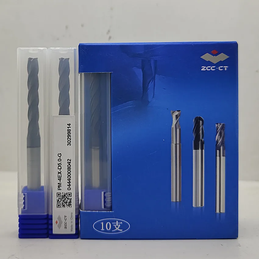 ZCC.CT PM-4EX-D3.0-G/PM-4EX-D4.0-G/PM-4EX-D5.0-G/PM-4EX-D6.0-G/PM-4EX-D8.0-G Four blade straight shank flat end milling cutter