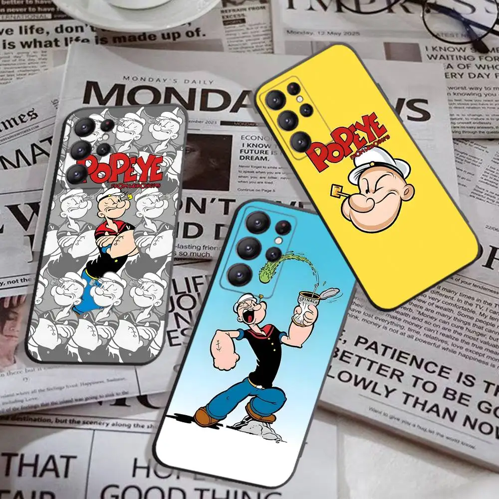 P-PopeyeS The SailorS Phone Case For Samsung S 24 Fe 25 Ultra Plus 20 Lite 21 30 22 23 24 22 Ultra 5G Fundas