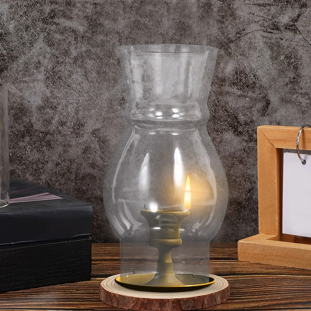

2Pcs Clear Glass Lampshade for Oil Lamps Nostalgic Look Simple Installation Oil Lamp Chimney Lamp Glass Cover
