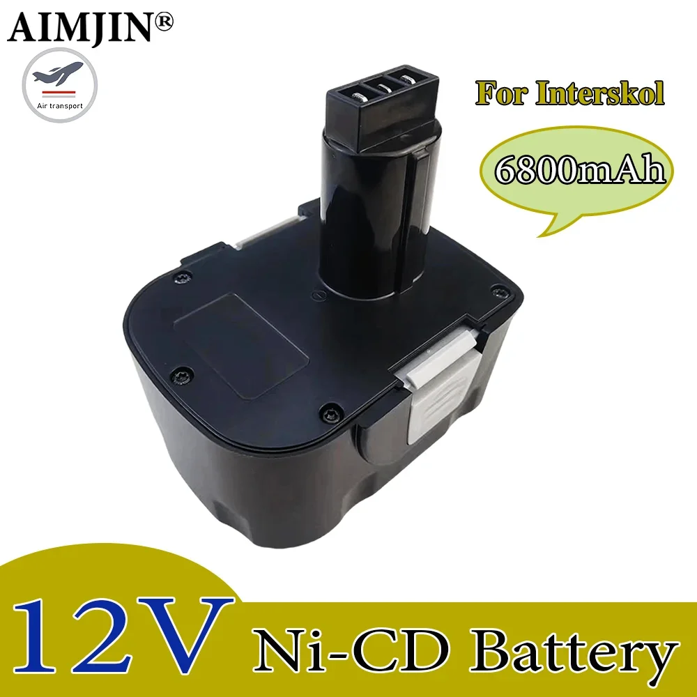 

12V 6800mAh Rechargeable Replacement Power Tool Battery,for Interskol H12 DA-18ER WU-18ER SD-18ER Cordless Drill Battery