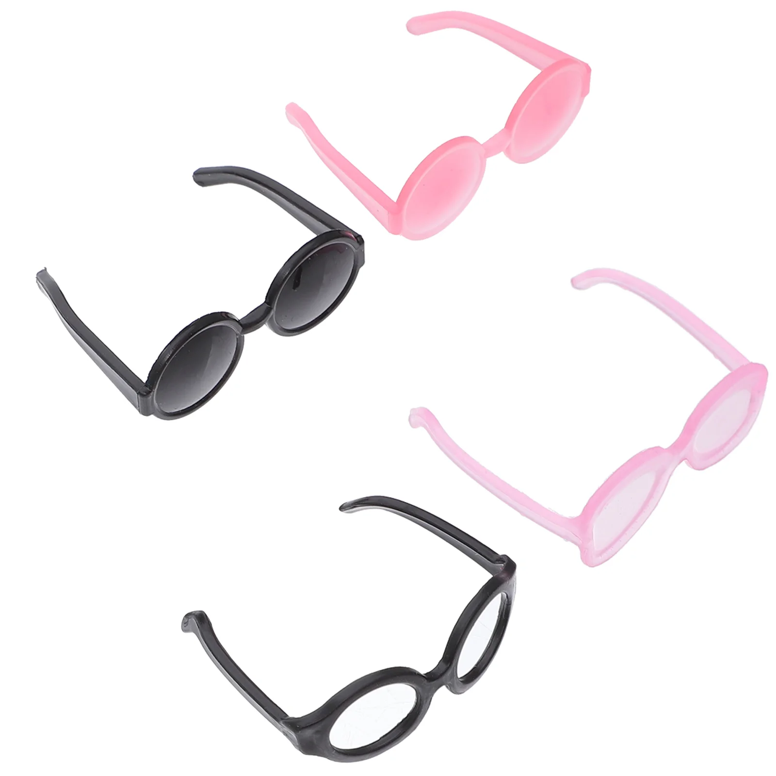 Miniature Glasses for Toys Dress up Mens Sunglasses Reflective Dressing Props Dolls