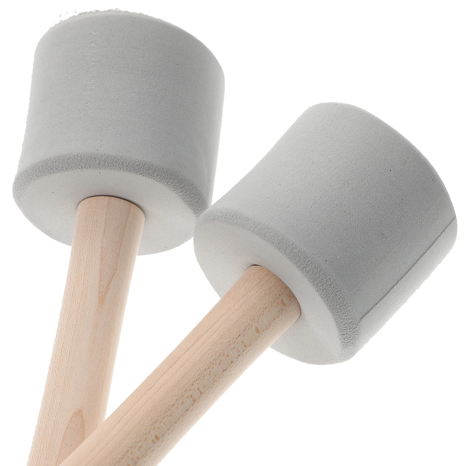 

2 Pcs Bass Drum Mallet Sticks Drumsticks Percussion Grey Eva Foam Mallets Accessory Child