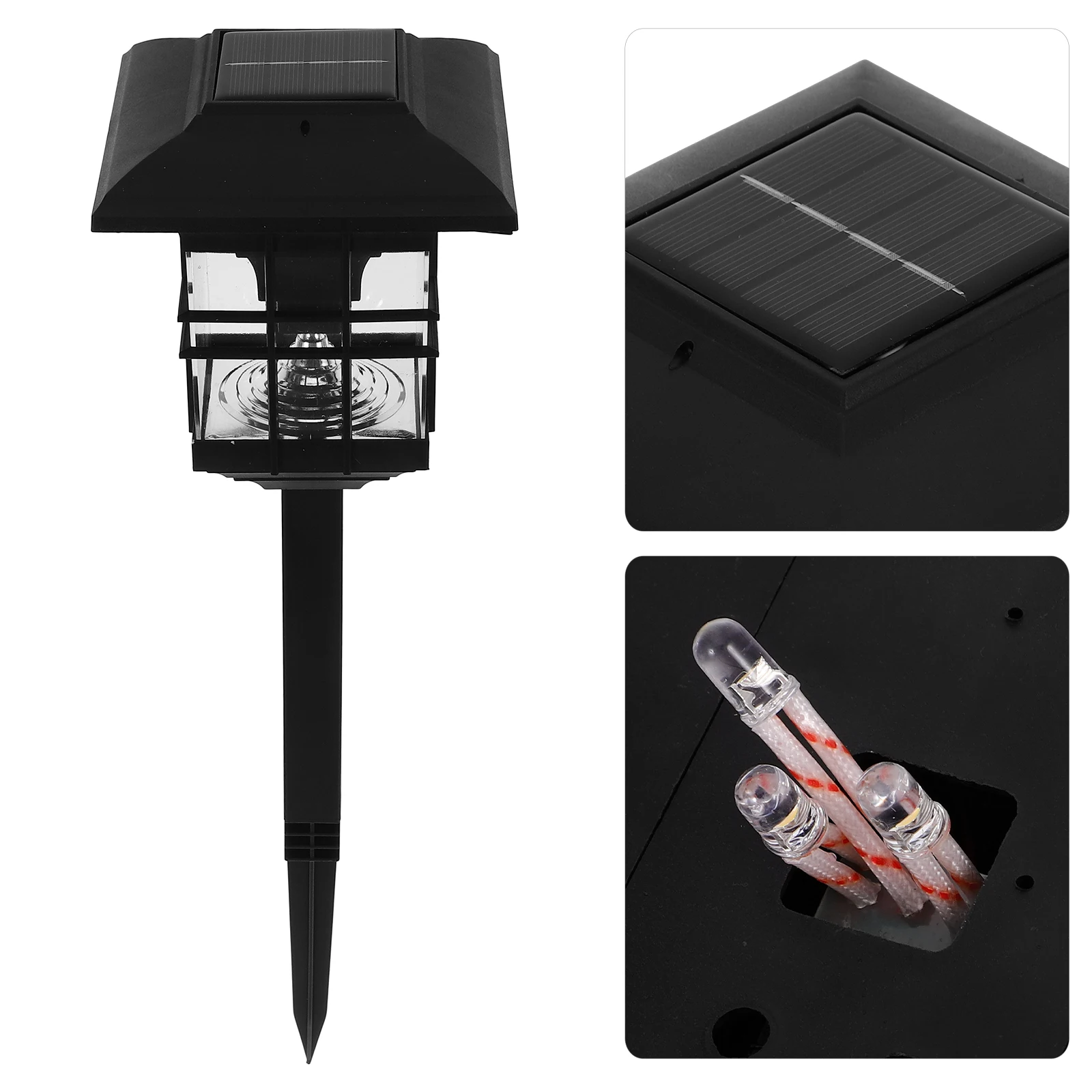 

2 in 1 Solar Post Lamp Stigma Ground Plug Light Waterproof Garden Outdoor LED Solar Lights Cordless Daylight Charging