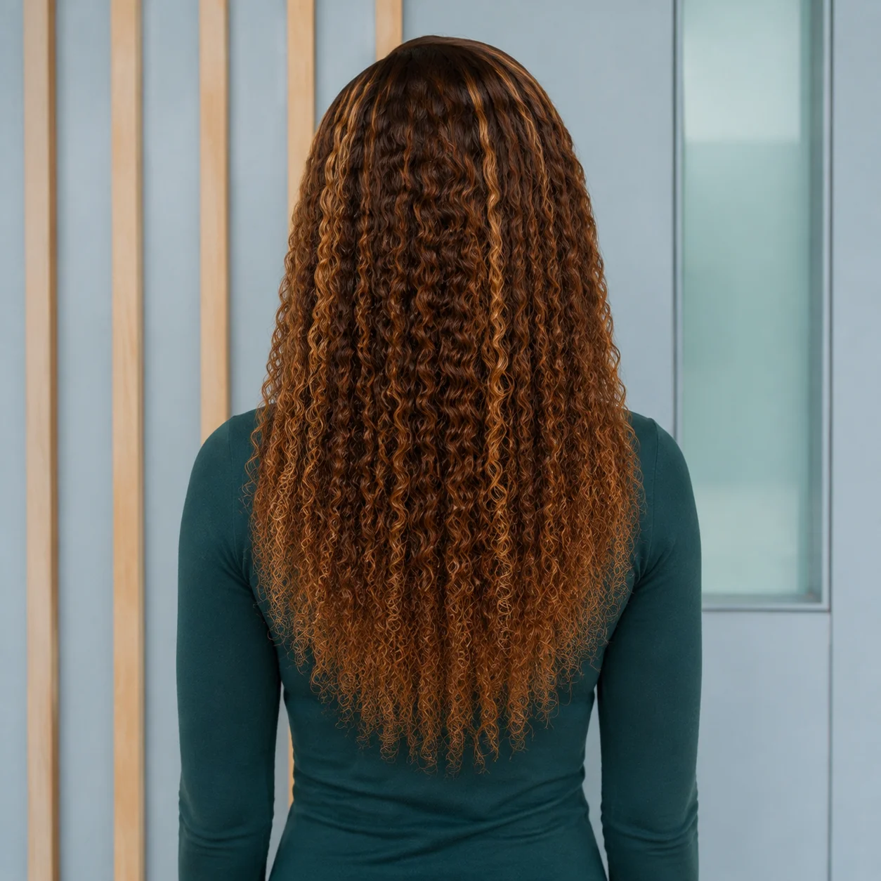 TIMOPOL 13x4 HD Lace Front Jerry Curl Human Hair Wig, P4/27 Highlight Brown Blonde,16 - 20 Inch Pre-Plucked Curly Wig for  Women, Natural Hairline Wear and Go Wig view 2