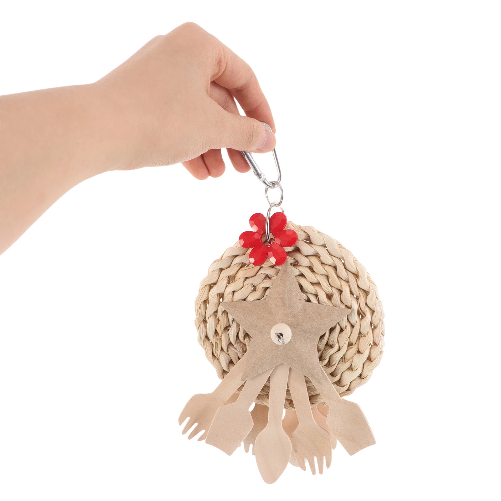 

Parrot Toy Bird Cage Decoration Hanging Chew Ornament for Small Birds Parakeets Budgies Cockatiels Conures Lovebirds Beak