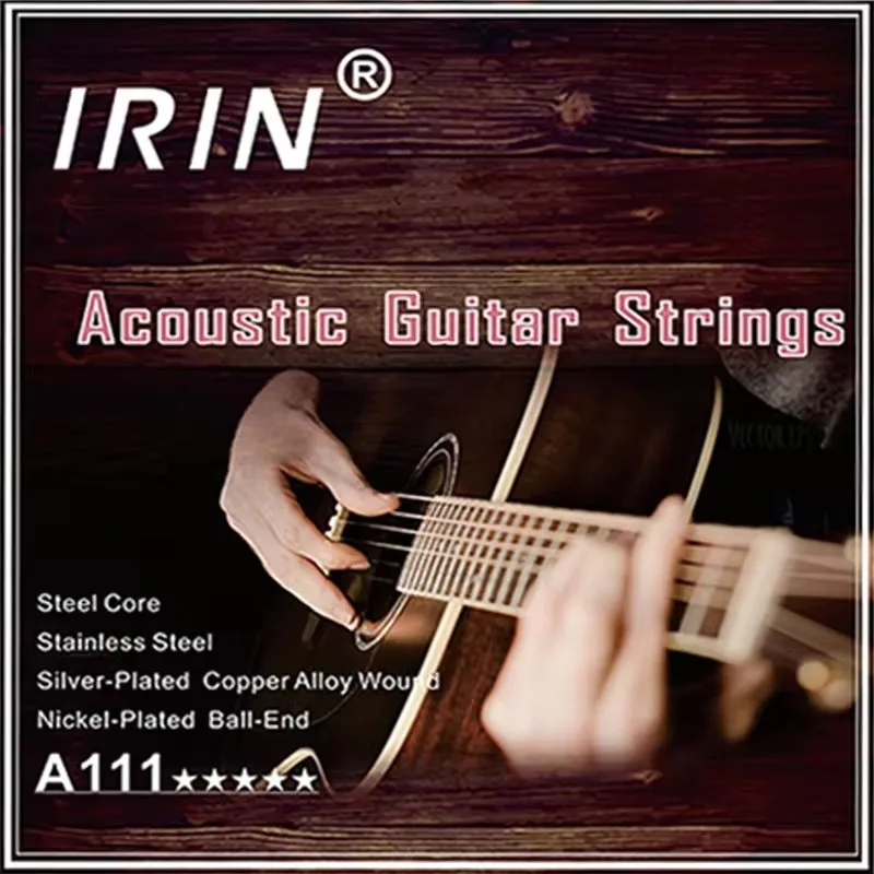 6 stks/set Akoestische Gitaar Snaren Universele Vernikkeld Koolstofstaal Zeshoekige Kern Guitarra Snaren Gitaar Accessoires