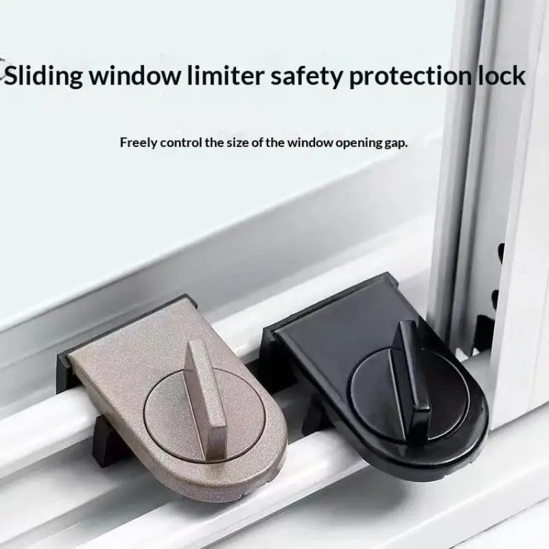 【CCA】No-Drill Sliding Door Lock, Child Safety Lock For Sliding Windows, High-Rise Anti-Fall Limiter, Anti-Theft Safety Latch