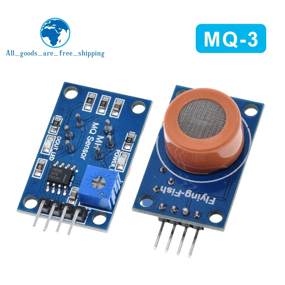 TZT MQ-3 alcohol sensor module alcohol ethanol gas sensitive detection alarm for arduino