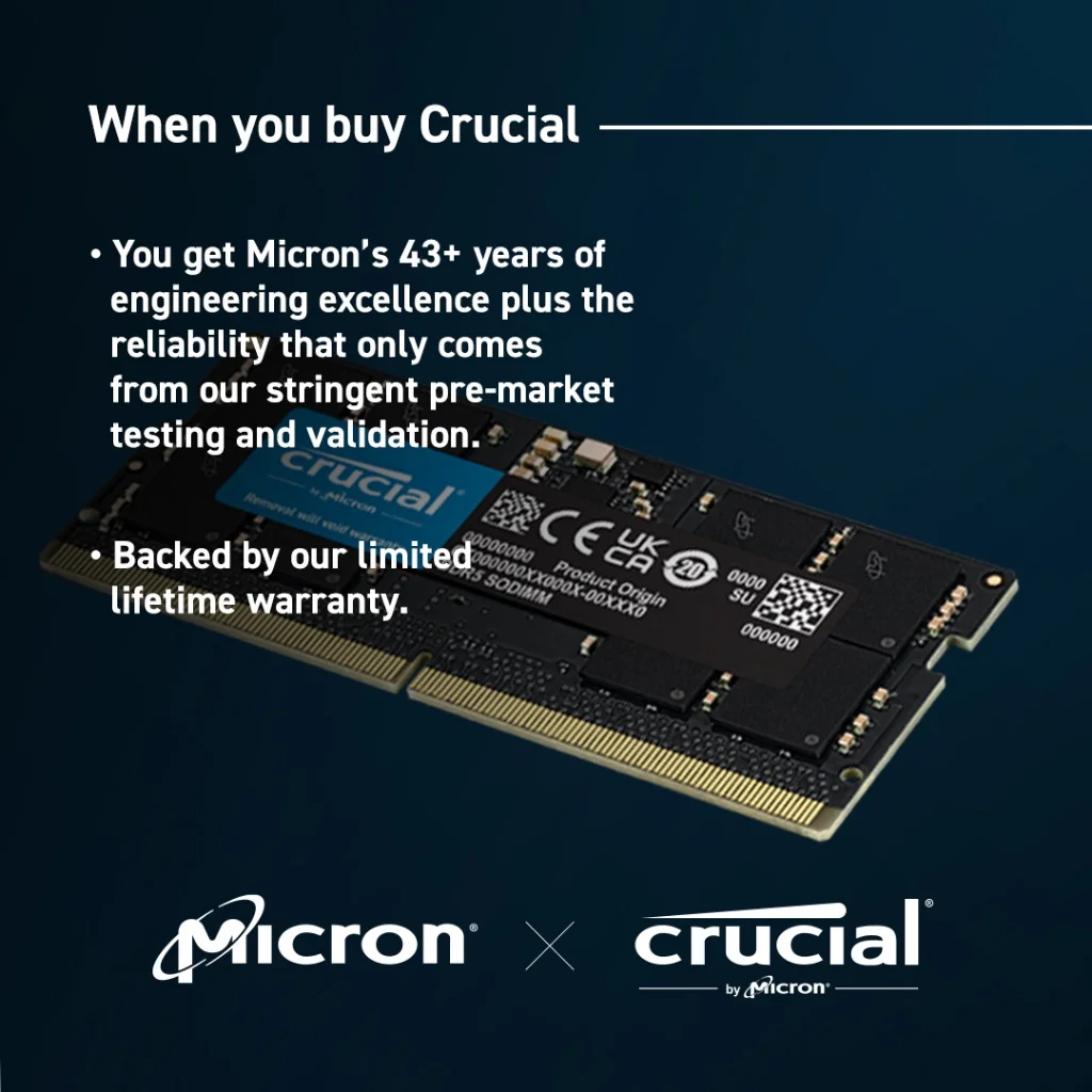 4800 5600 SODIMM 메모리, Crucial DDR5, 16GB, 32GB