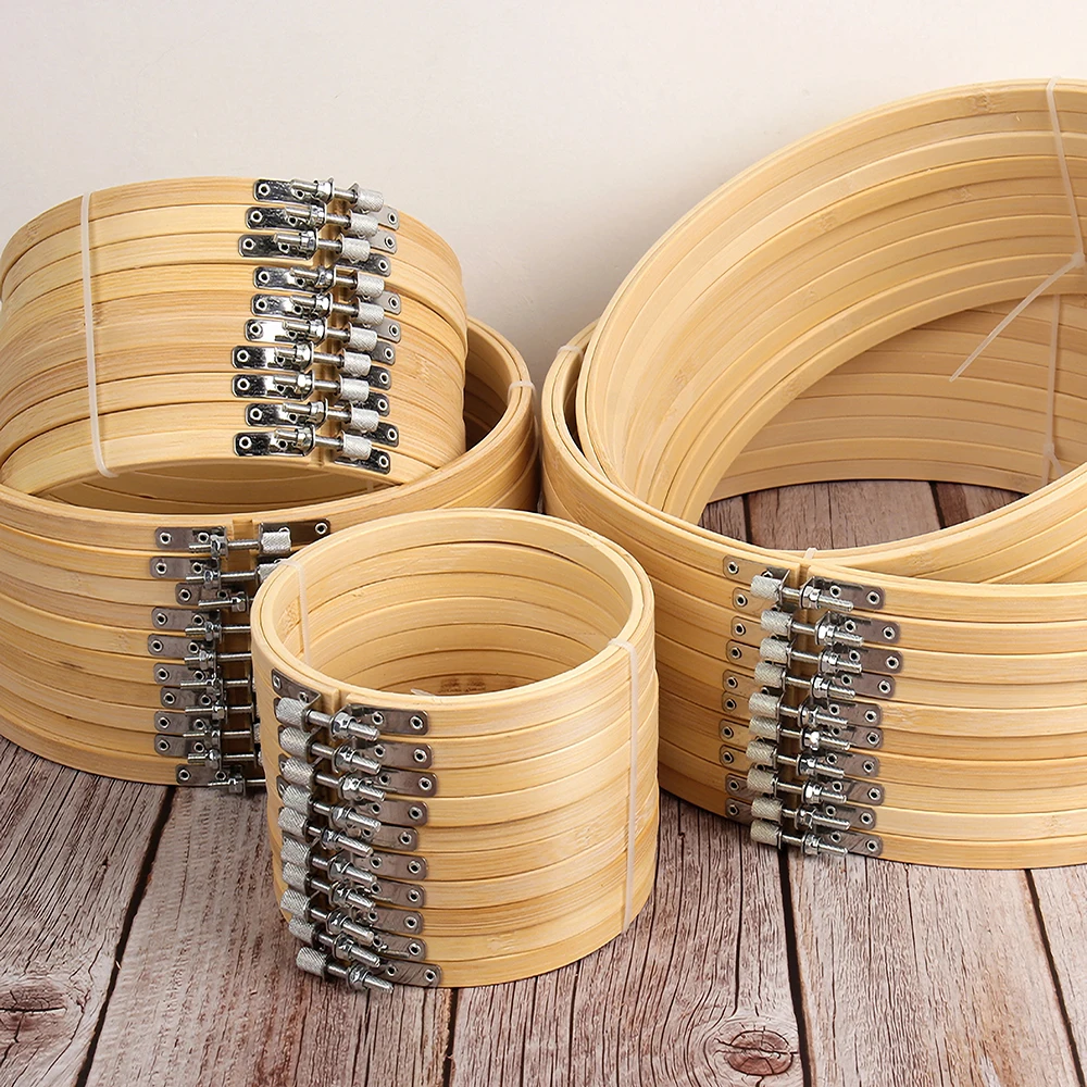 10/20 PCS 5 Inch DIY Bamboo Embroidery Hoops Round Wooden Circle Cross Stitch