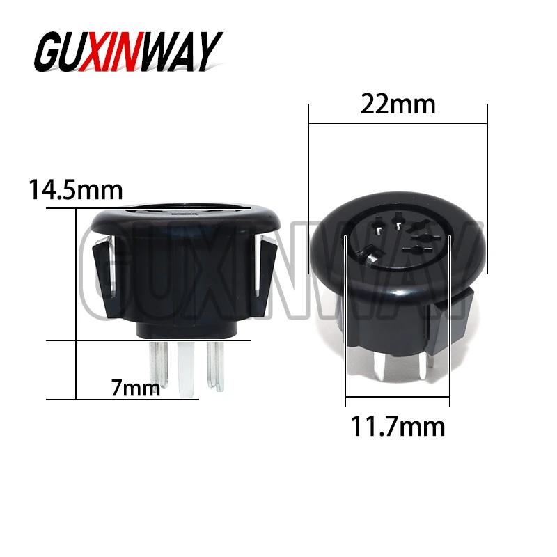 1pcs 5/8 Pole DIN Terminal Chassis S Video Connector DIN Female Jack Soldering Type Round Socket
