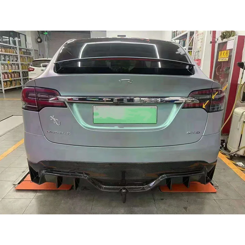 for Tesla model X modified carbon fiber body kit front shovel side skirt rear spoiler spoiler wind knife wheel eyebrow