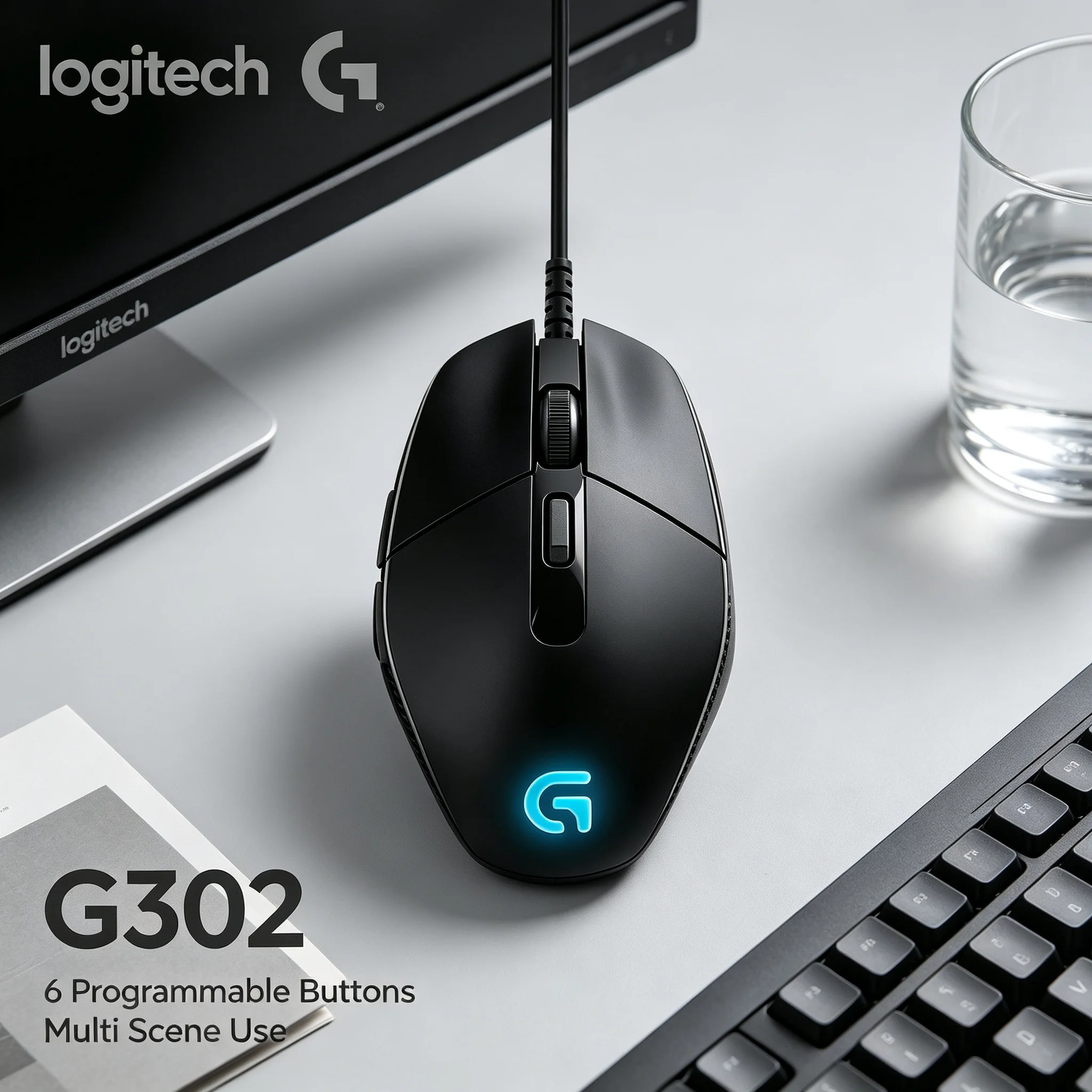 Logitech G302 Daedalus Prime Wired Mouse Optimized For FPS Shooting Games Durable Switches for CS2 Apex Legends Fortnite Gamer