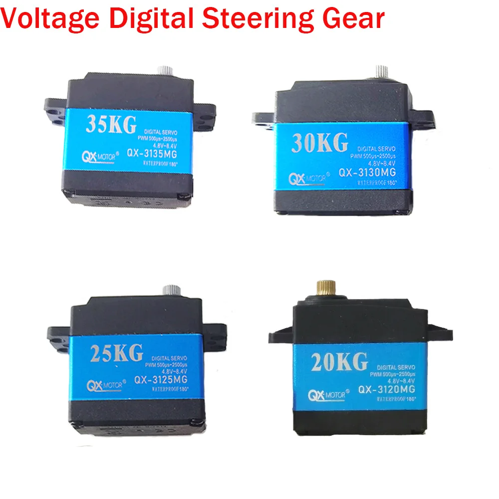 Um servo à prova d'água de alto torque QX 35kg 30kg 25kg 20kg engrenagem de metal de alta velocidade servo baja servo digital para 1/8 1/10 escala RC carros