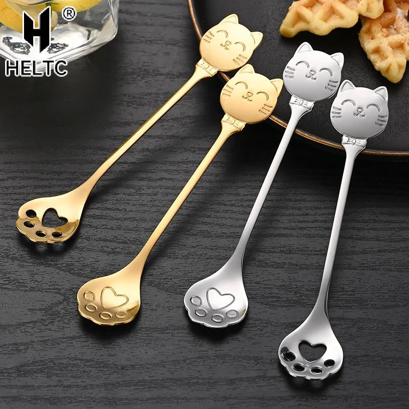 Stainless Stainless Steel Coffee Mixing Spoon Creative Cat Claw Spoon Ice Cream Cake Dessert Teaspoon Scoops Tableware Kitchen Accessories - Aliexpress Deal