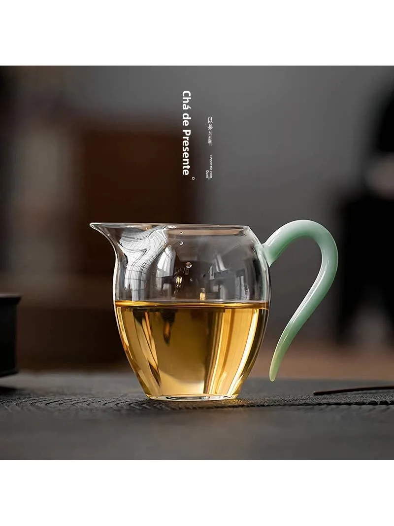 高硼珪酸耐熱ガラス製功夫茶器セットアクセサリー　手作り茶碗　エレガントなデザイン　家庭用茶道具