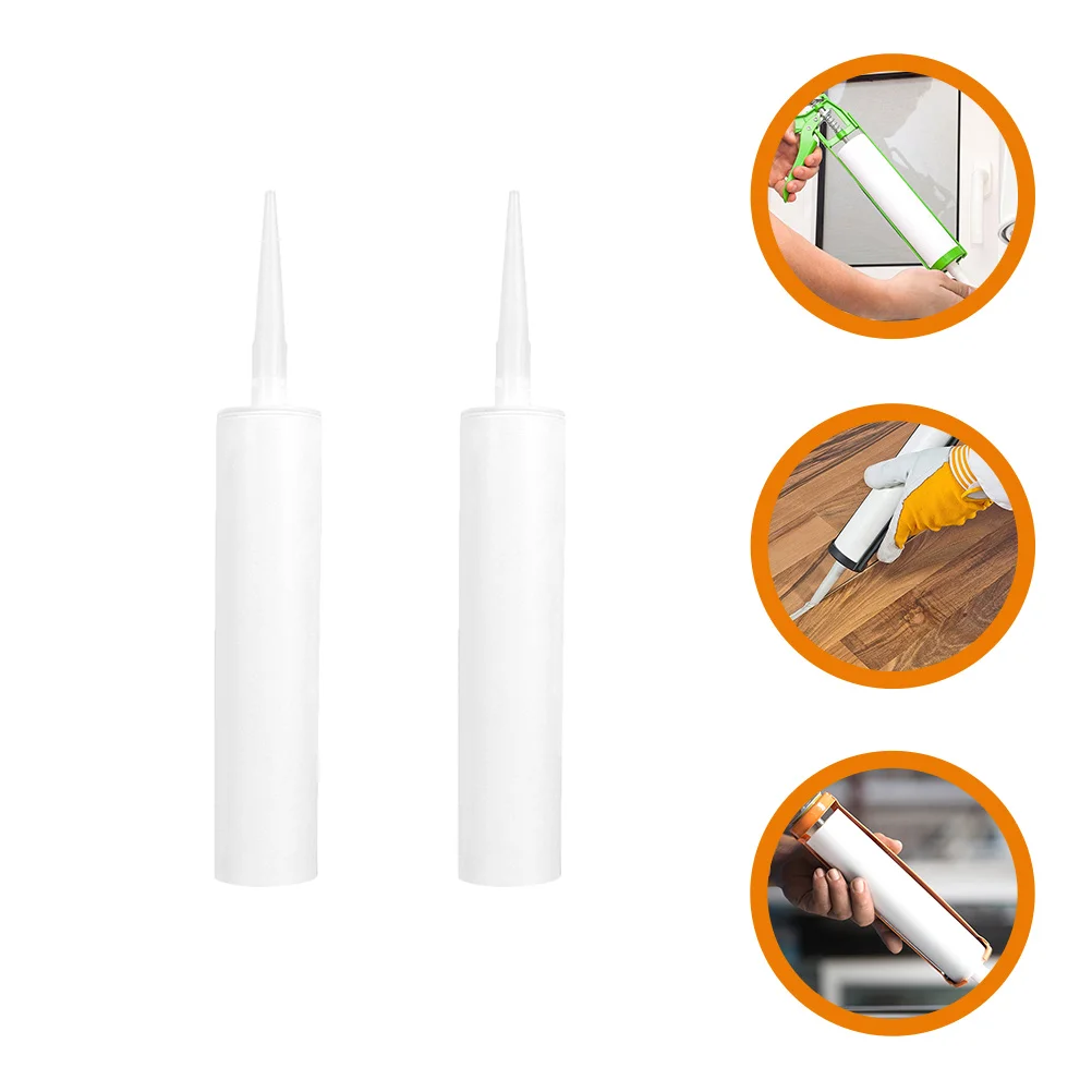 

2pcs Empty Hose Caulk Tubes Reusable Plastic Fine Tip Professional Applicator Mini Glue Bottle Sewing Oil Container