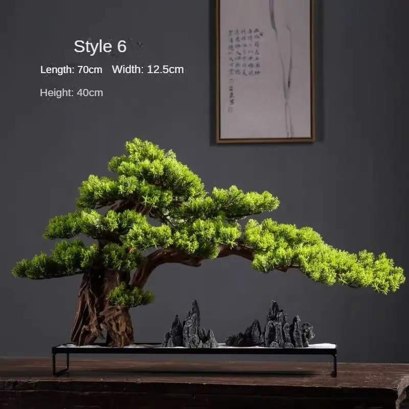 Simulatie Welkom Pine Bonsai Ornamenten Woonkamer Groen Planten Bureau Landschap Boom Vier Seizoenen Desktop Landschapsarchitectuur