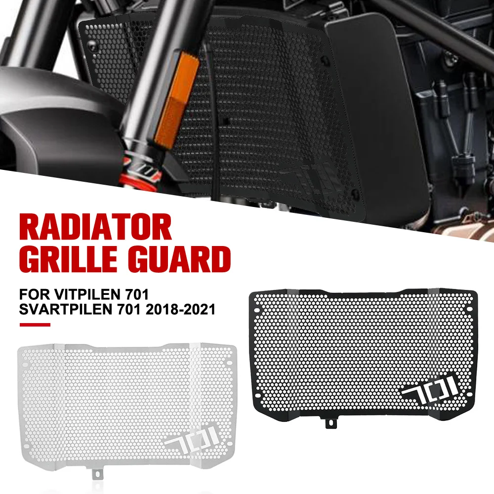 

Motocross Radiator Protector Guard Oil Cooler Grill Cover FOR Husqvarna Vitpilen 701 Svartpilen 701 2018 2019 2020 2021