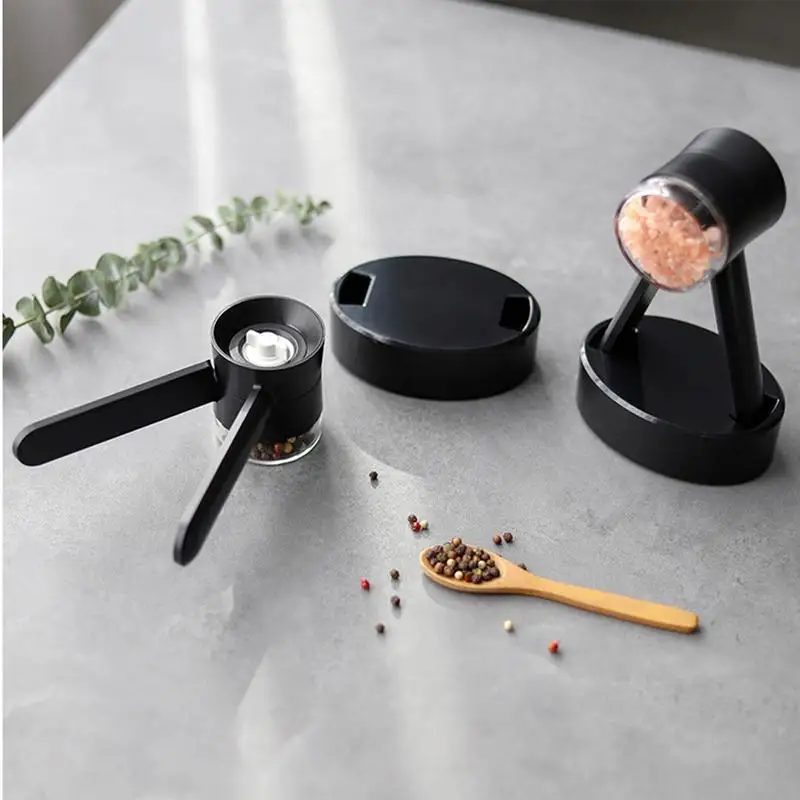 Molinillo de pimienta de cocina, molinillo de pimienta Manual, sal, molinillo de pimienta ajustable, molino de condimentos portátil, suministros de cocina recargables para