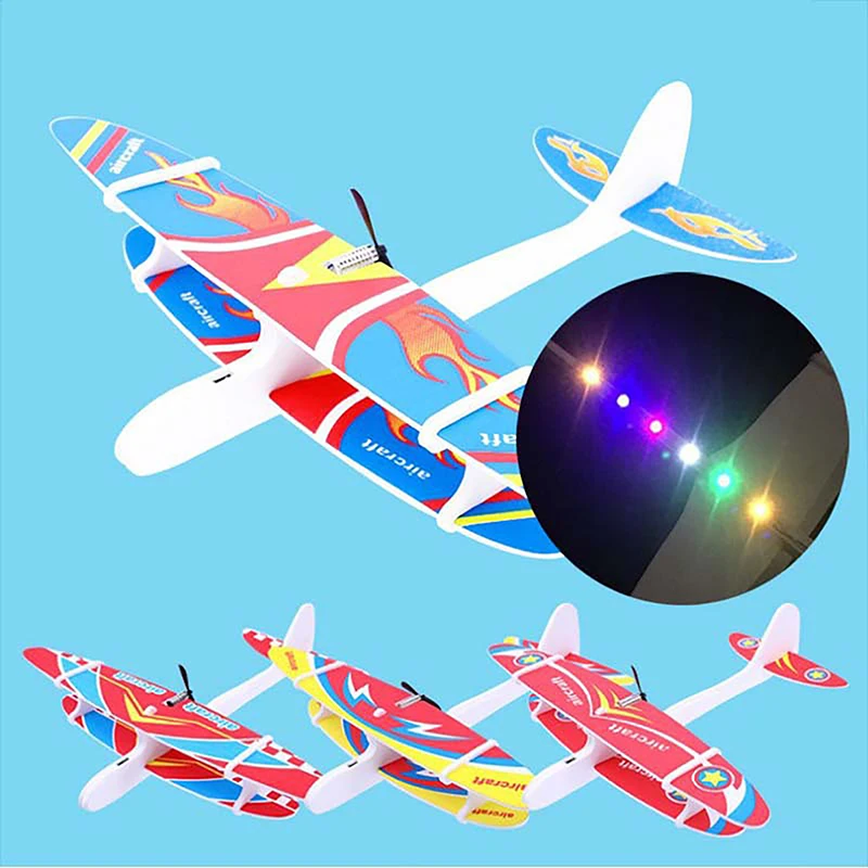 Plane Model Outdoor Toy Hot Foam Airplanes Capacitor Electric Plane Hand Launch Throwing Glider Aircraft Inertial Foam Toy