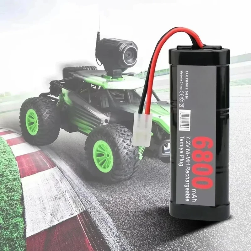 7.2V 6800mAh NiMH Replacement RC Battery with Tamiya Discharge Connector for RC Toys Racing Cars Boat Aircraft