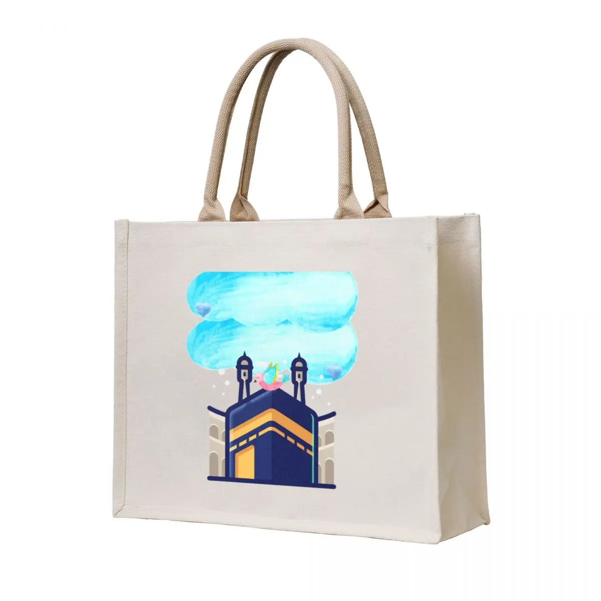

Makkah in watercolor Tote Bag eco pack tote bag university shopper bags for women