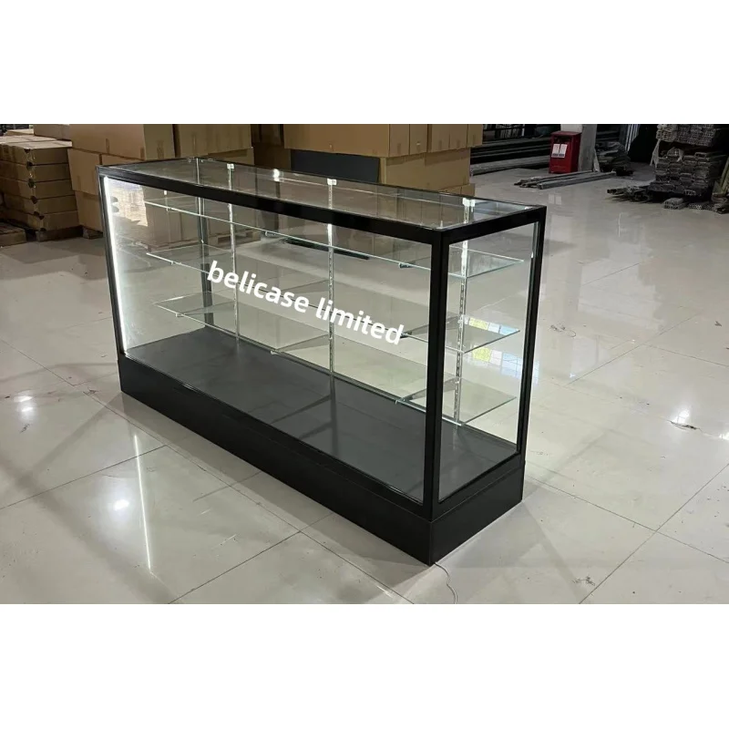 (customized)Aluminum Frame Glass Display ExtraDisplay Cabinet Smoke Shop Showcase Counters with Sliding Doo