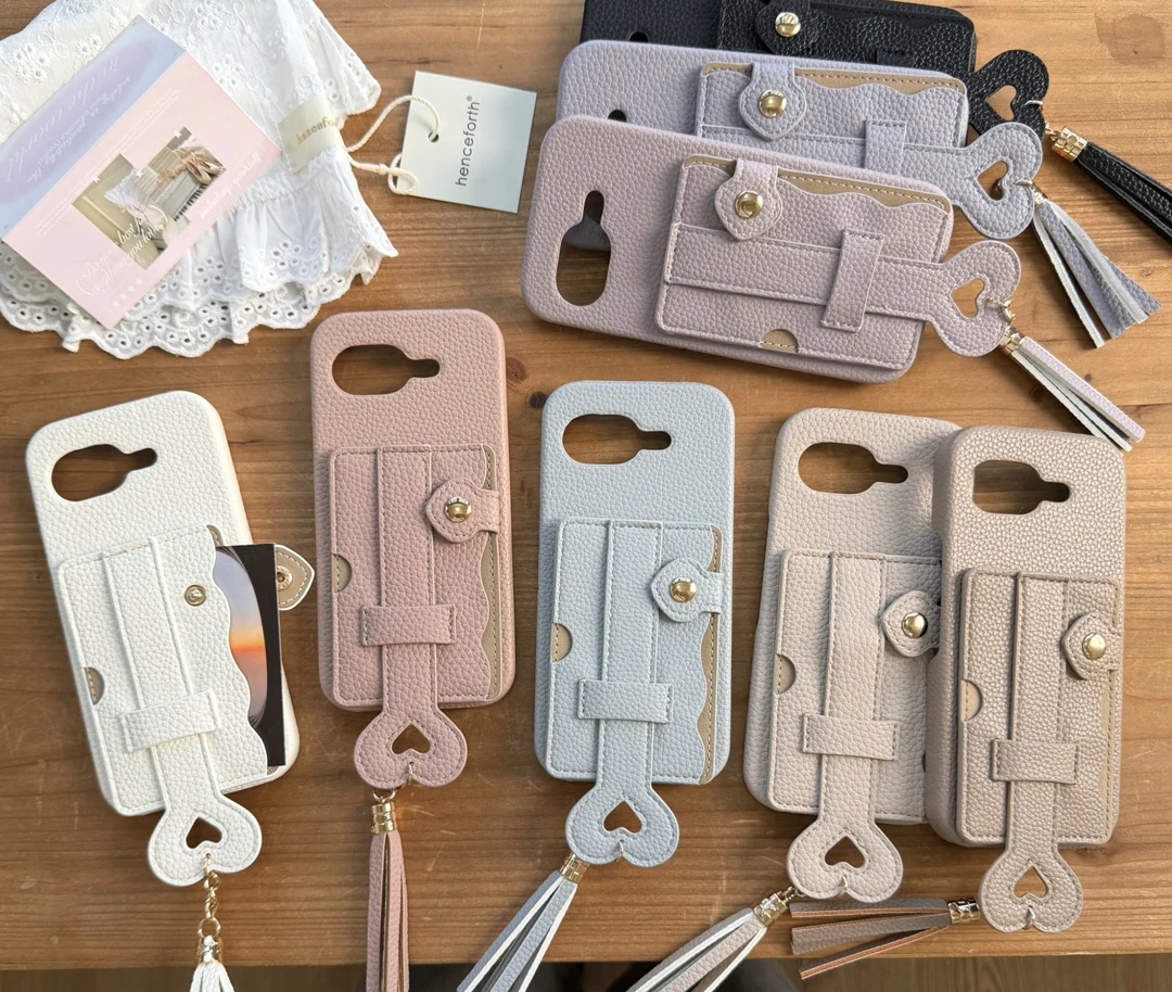 

Luxury Leather Card Slot Wallet Case For Google Pixel 9 10 Pro XL10A 8A 8Pro 7A 7Pro 6A Stand Cover With Love Hand Strap Tassel