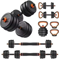 10kg Without Pot Handle Barbell Kettlebell Dumbbell Six-in-One Set Adjustable Rubberized Environmental Dumbbell