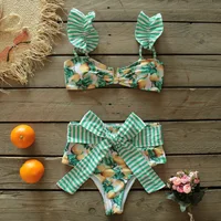 Two-Pieces Women Floral 2025 Push-Up Padded Bra Ruffles Bandage Bikini Set Swimsuit Swimwear Bathing Suit Beachwear Biquini - Image 6