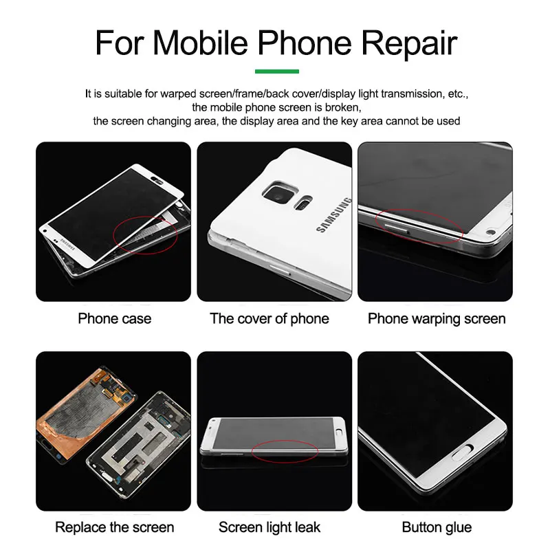 RELIFE 15ML T-7000 B-7000  Multipurpose Transparent/Black Adhesive for Mobile Phone Border LCD Display Back Cover Repair