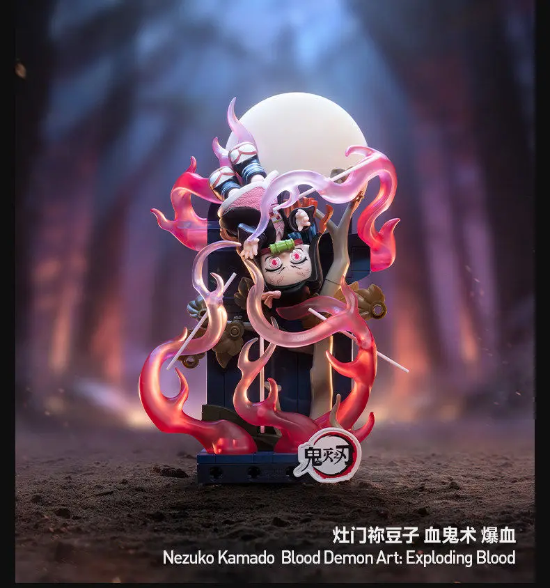 Original POPMART Demon Slayer Kimetsu no Yaiba Mugen Train Arc Bausteine Blindbox Anime Deko Figuren Sammelspielzeug – Detail 9