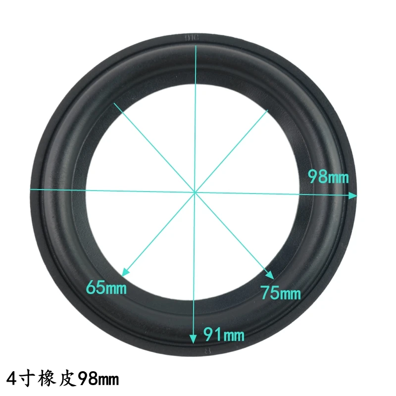 2Pcs 1.5/2/2.75/3/4/5/6.5/8/10/12 Inch Universal High Elasticity Speaker Rubber Surround Repair Woofer Edge Replacemen