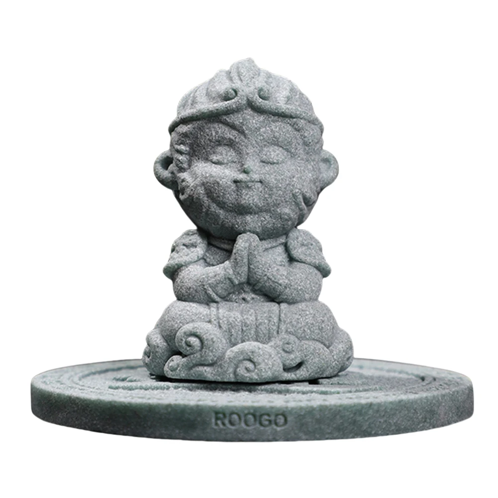 Pequeno macaco rei modelo mesa sun-wukong decoração macacos rei estátua wukong estátua de buda para casa decoração zen